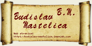 Budislav Mastelica vizit kartica